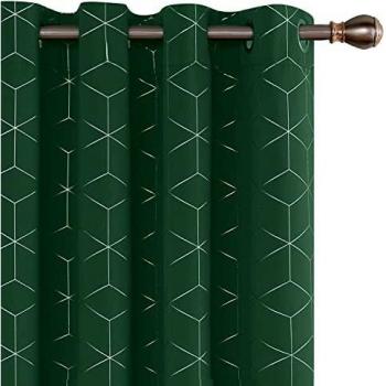 Deconovo Rideaux Enfant Vert Sapin, 140x229 cm, 2 oeillets