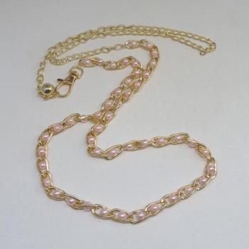 Adjustable Metal Dress Belt with Pearl Details
