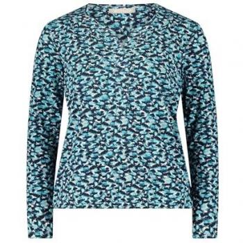 Betty & Co Blusenshirt‑Tee mit Gummizug – Druck‑Print