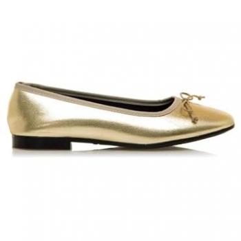 Mustang para mujer. 54566 Bailarinas Camille dorado (40), Plano, 1 a 3cm, Ninguno, Casual, Mustang outlet 2024