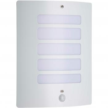 Brilliant Todd Applique Extérieure à Capteur de Mouvement IP44, 60 W, E27, Blanc