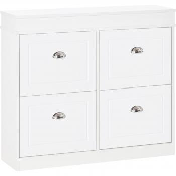 Homcom Mueble zapatero blanco 98 x 24 x 83 cm
