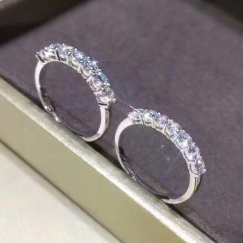 Anillo de boda para mujer Vecalon, Plata de Ley 925, con AAAAA cz