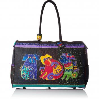 Laurel Burch Dogs & Doggies Artistic Tote Travel Bag (One Size)