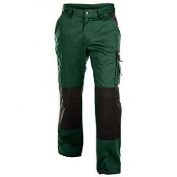 Dassy Pantalon Boston 300 g/m², Bicolore, Poche au Genou, Vert Bouteille/Noir, Taille 52