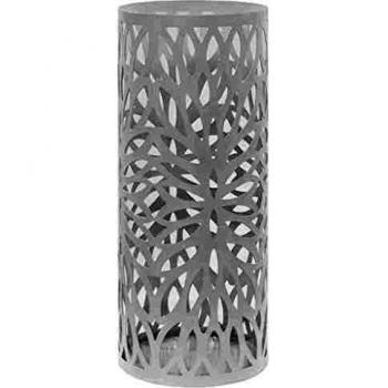 VidaXL White Metal Leaf Umbrella Stand