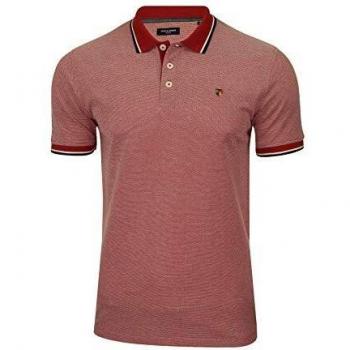 Jack&Jones PREMIUM Poloshirt Bluwin 12169064 Rot Regular Fit S male