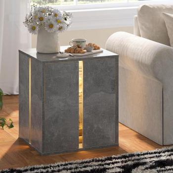 Okwish Beistelltisch mit LED für das Wohnzimmer
