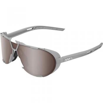 Visor ciclista 100% Westcraft con lente espejo HiPER y textura Soft Tact Cool Grey