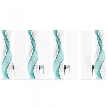 Schiebegardine HOME WOHNIDEEN OPALIA 8ER SET Gr. 1, rot, B:60cm H:245cm, Microfaser, Polyester, Gardinen, HxB: 245x60