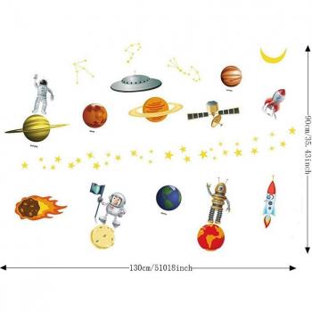 Vinyl Space Rocket Decals for Baby Room