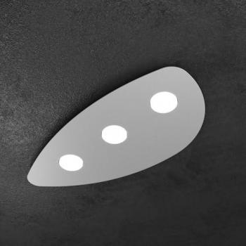 Shape Plafoniera 3 Luci in Metallo Grigio
