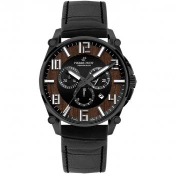 Pierre Petit Herrenuhr XL Le Mans Chronograph Quarz Leder P-827E