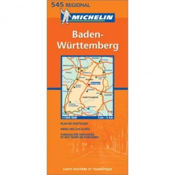 Michelin Karten, Bl.545 : Allemagne Sud-Ouest, französisch-niederländische Ausgabe; Duitsland Zuid-West, französisch-niederländische Ausgabe (Cartes Régional)