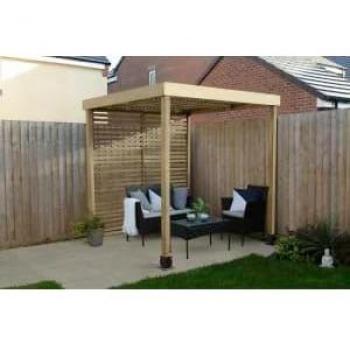 Forest Garden Square Pergola with Screens 2045mm x 1970mm
