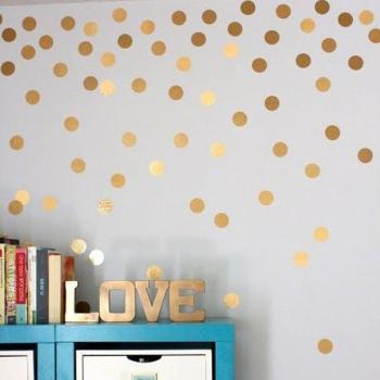 DIY Gold Polka Dot Stickers