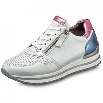 Gabor Damen Schuhe Comfort Basic Derbys, Weiß/Azur/Rose(Pf) 52