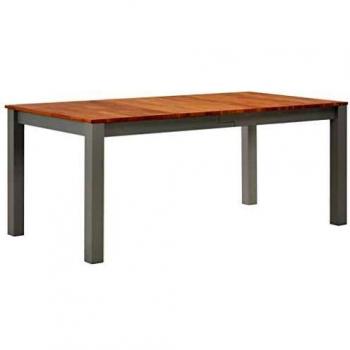 VidaXL Bois de Chêne Solide Table de Salle à Manger