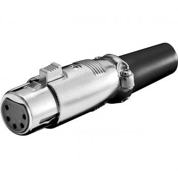 Goobay Mikrofonkupplung, 5 Pin, Audio Stecker, Schwarz