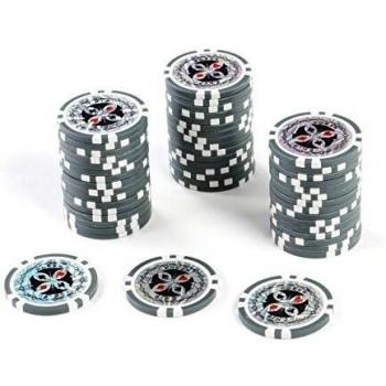 50 Poker-Chips reflektierende Tokens 12g Wert 1