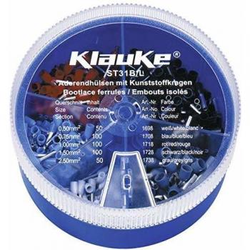 Klauke ST31B Aderendhülsen-Sortiment 0.50mm² 2.50mm² Schwarz
