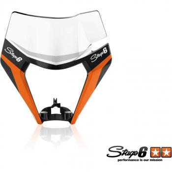 Grafica arancione per maschera faro KTM EXC Stage6