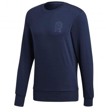 Men’s Manchester United Graphic Long Sleeve Pullover – Collegiate Navy Medium