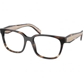Prada PR 17ZV 07R1O1 Women's Square Eyeglasses Tortoiseshell Frame Size 52