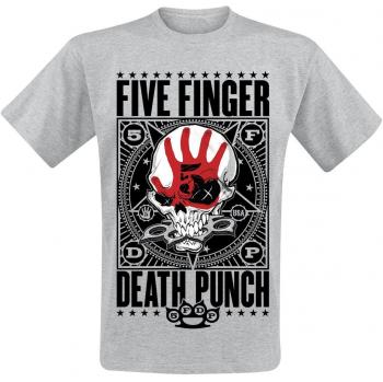 Five Finger Death Punch XL Grau Meliert T-Shirt