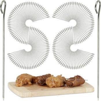 Spiedi 11 cm in Acero Inoxidable 200 pezzi Argento