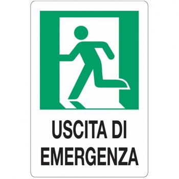 Cartello Uscita di Emergenza in plastica 30x20cm