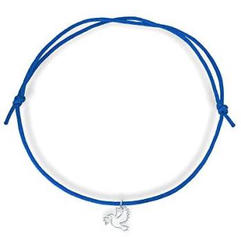 Beka&Bell Damenarmband 925 Sterling Silber Glänzend Taube Textil 14-28cm