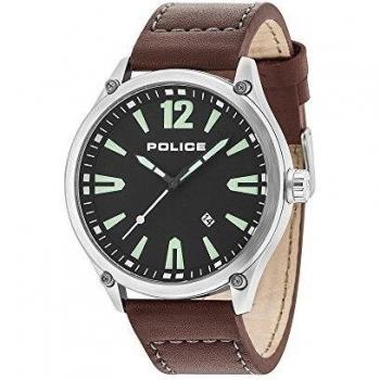 Police Quarz Uhr mit Leder Armband 15244JBS/02