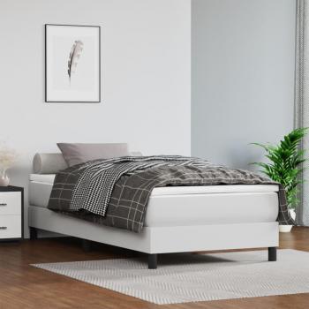 Materasso a Molle Pocket Bianco 120x190x20 cm in Similpelle
