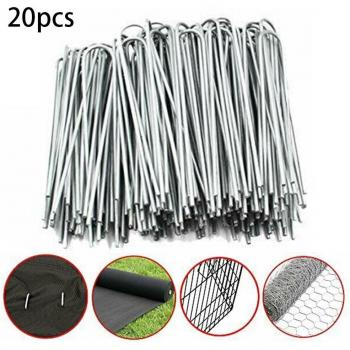 Galvanized Steel Turf Pins 20PCS U-Shape Stakes