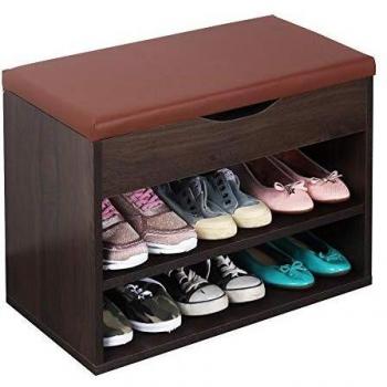 Armadietto Scaffale con Sedile RICOOMW032EBB 60x42x30 cm