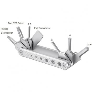 Versatile Folding Wrench and Screwdriver Set