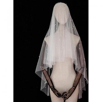One Layer Face-Covered Bridal Veil