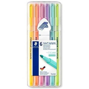 Staedtler Triplus Pastel Textmarker 6St Box (Yellow, Pink, Purple, 1 mm)