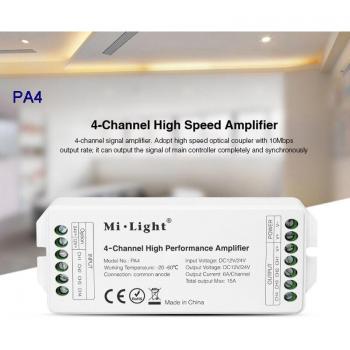 MIBOXER 4CH/5CH LED Amplifier – Dual Voltage (12 V / 24 V), PWM Compatible