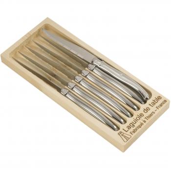 Jean Dubost Stainless Steel Handle Steak Knives Set of 6
