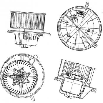 HELLA 8EW 351-043 Interior Airflow Blower