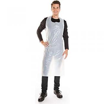 Hygonorm tablier en polyéthylène haute densité 12 microns blanc martelé 125 × 70 cm Franz Mensch 23180