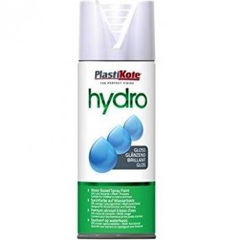 Plastikote PKT111005 White Hydro Gloss Spray Paint 350 ml