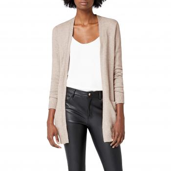 Vila VIRIL Open Long Sleeve Knit Cardigan Beige XS