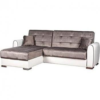 Set Divano Lettone Ecopelle 246x91 cm