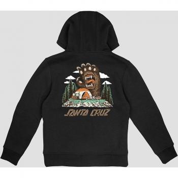 Santa Cruz Grizzly Kids Hooded Sweatshirt Nero