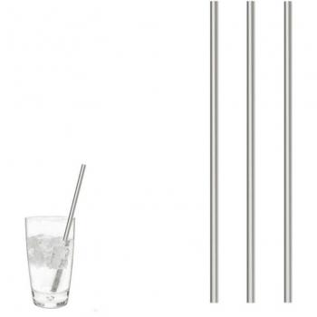 Durable Metal Drinking Straw with Cleaning Brush for On-the-Go