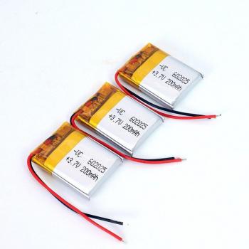 Rechargeable 3.7V 200mAh Li-Polymer Battery 602025