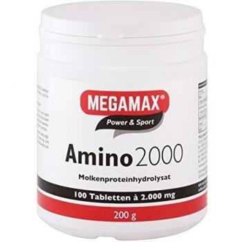 Megamax Amino 2.000 Aminosäuretabletten reines Molkenproteinhydrolysat BCAA EAA